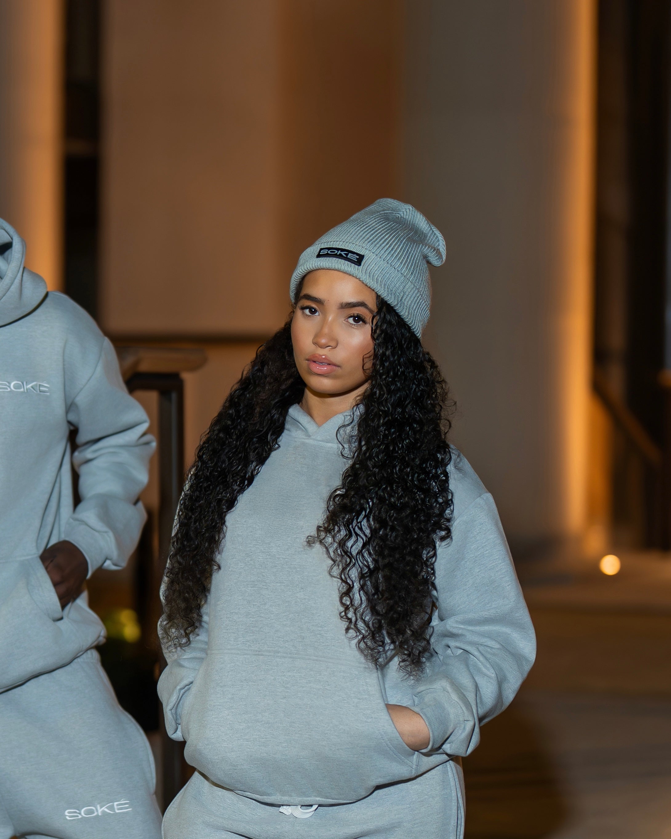 SOKÉ WINTER BEANIE - LIGHT GREY