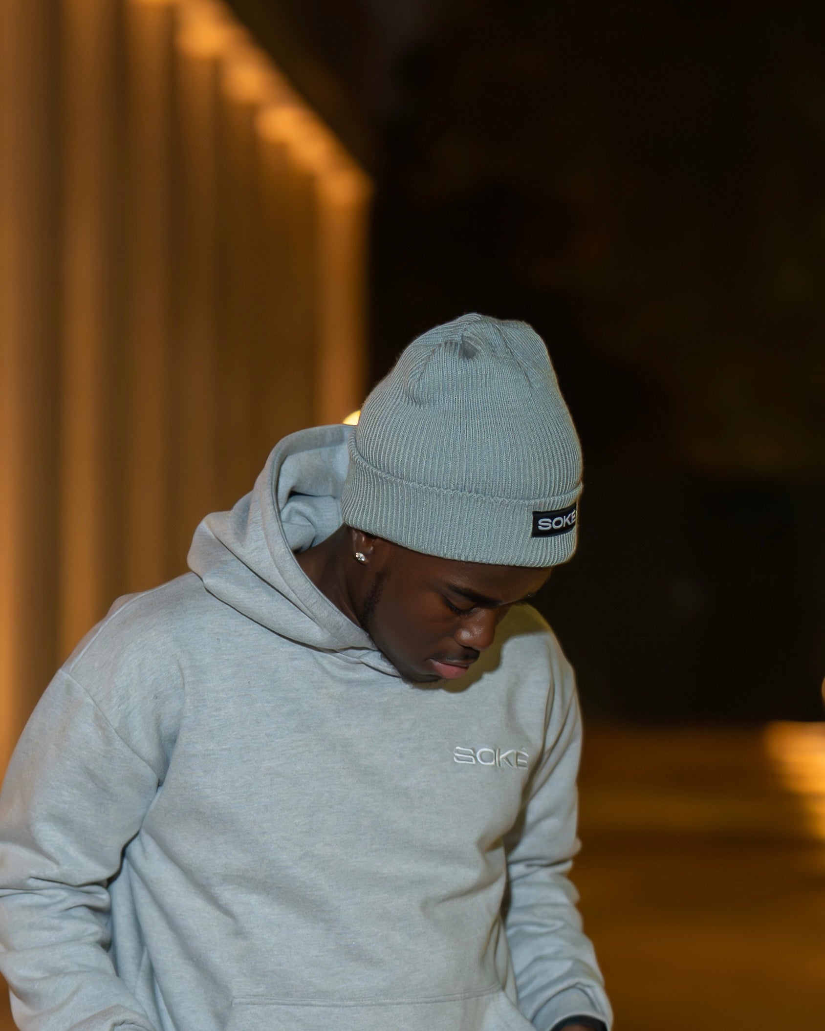 SOKÉ WINTER BEANIE - LIGHT GREY