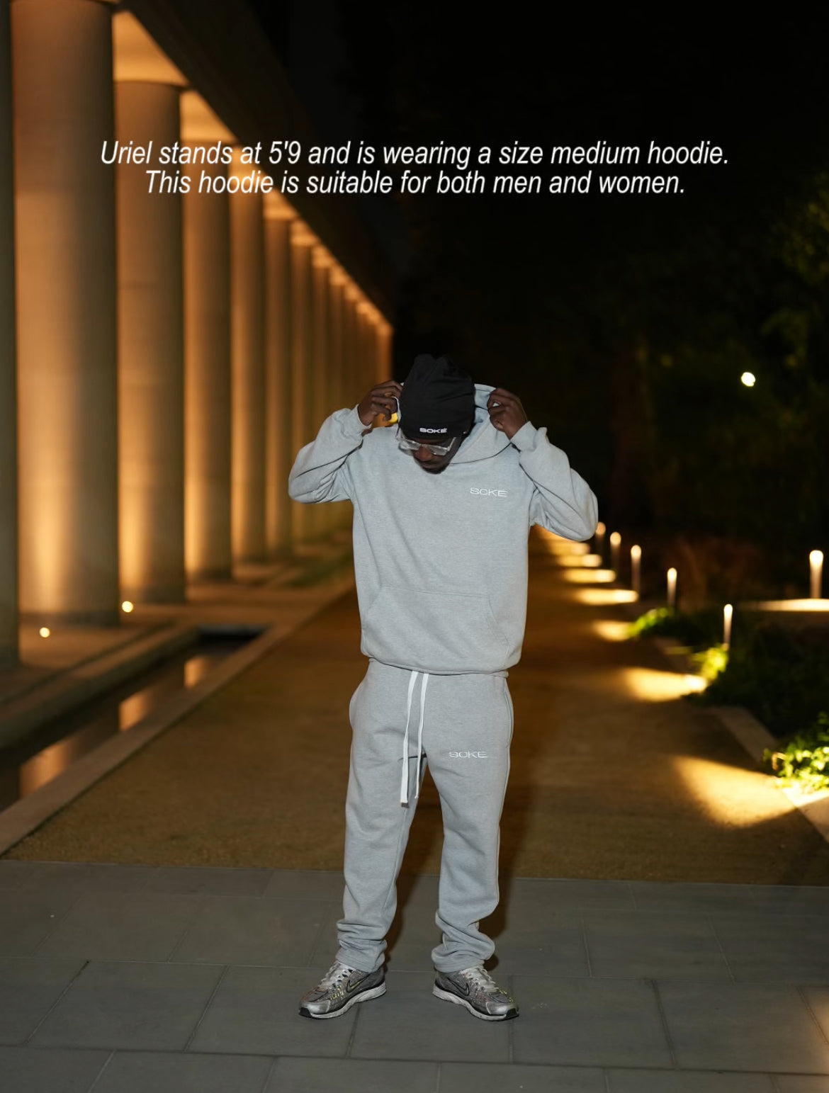 SOKÉ PULLOVER HOODIE - GREY