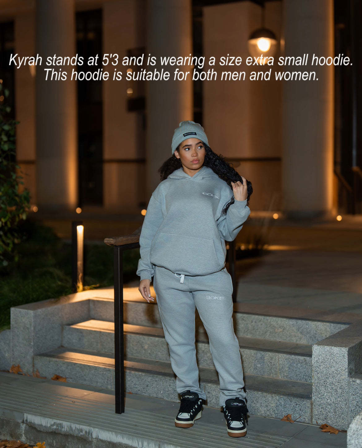 SOKÉ PULLOVER HOODIE - GREY